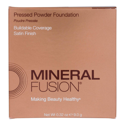 Mineral Fusion - Pressed Powder Foundation - Deep 4 - 0.32 oz.