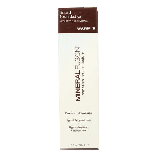 Mineral Fusion - Liquid Mineral Foundation - Warm 3 - 1 oz.