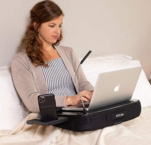 Multi Tasking Memory Foam Lap Desk with USB Light and Mouse Pad