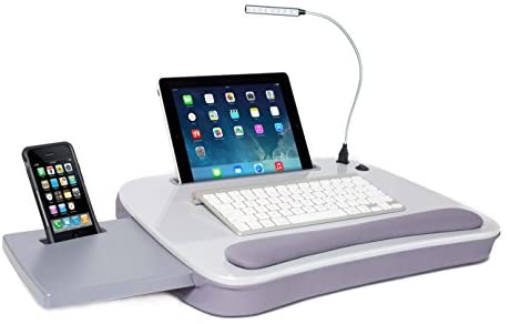 Multi Tasking Memory Foam Lap Desk with USB Light and Mouse Pad