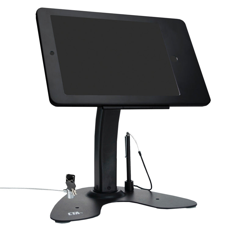 CTA Digital PAD-ASKB10 Dual Security Kiosk Stand with Locking Case and Cable for 10.2-Inch iPad (Black)