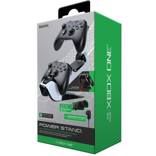 bionik BNK-9029 Power Stand Dual Rechargeable Battery and Charging System for Xbox One