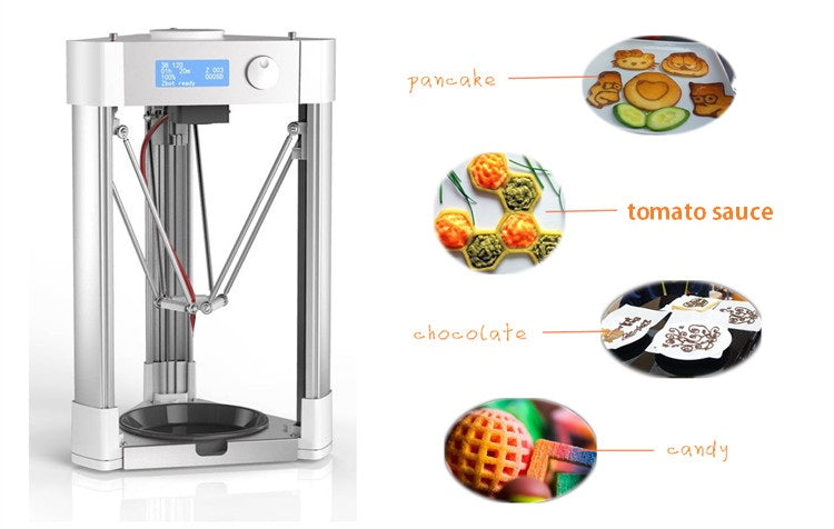 Delta Model Desktop Food 3D Printer