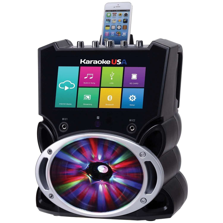 Karaoke USA WK849 Complete Wi-Fi Bluetooth Karaoke Machine with 9-Inch Touch Screen