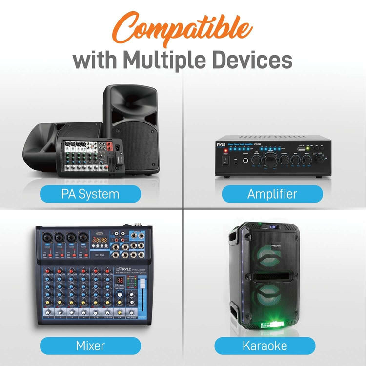Pyle PDWM3375 Premier Series Professional 2-Channel UHF Wireless Handheld Microphone System with Selectable Frequency