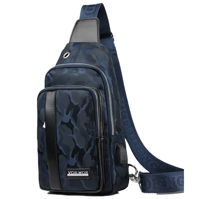 USB charging messenger bag